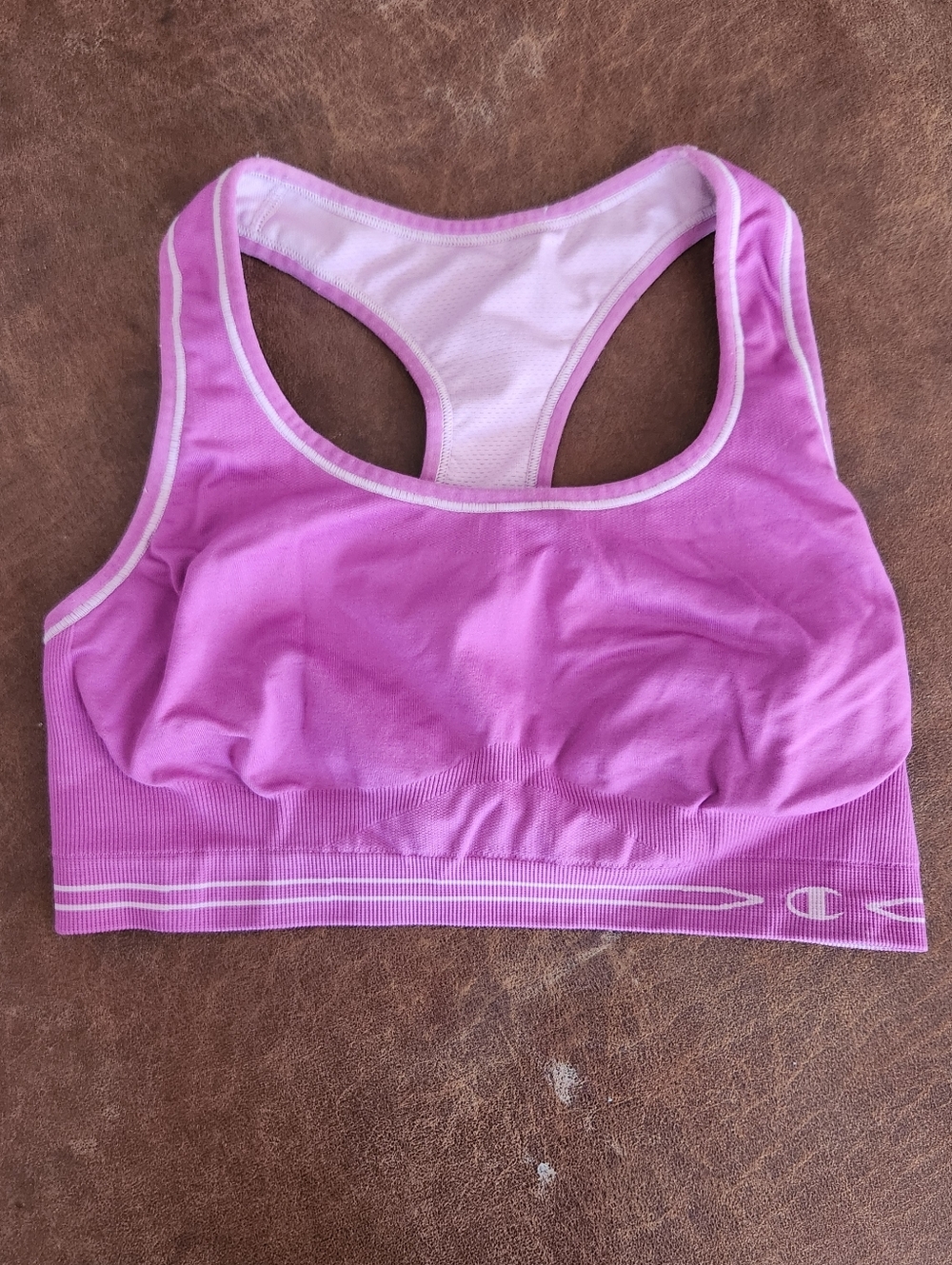 Champion Lilac and Pink Seamless Racerback Sports Bra, Reversible